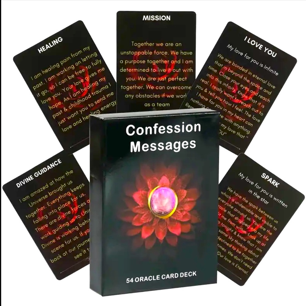 Confession Messages Oracle Cards: Discover Deeper Love & Connection Tarot Deck